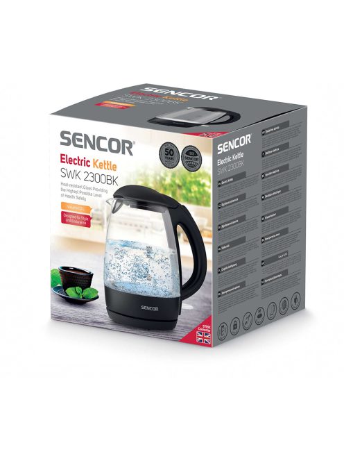 Електрическа кана SENCOR SWK 2300BK, 1,2 л, 2200W, Черен - Код G5452