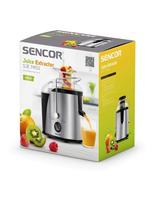 Сокоизстисквачка SENCOR SJE 741SS, 400W, ECO мотор, 1.2L, Бял/Сив - Код G5477