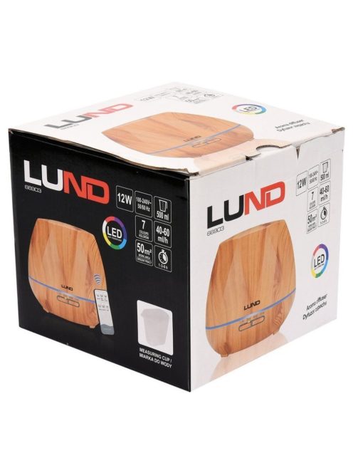 Арома дифузер LUND, LIGHT WOOD, 12 W, 500 ml, Кафяв - Код G8702