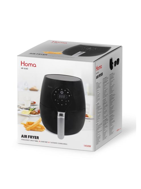 Фритюрник с горещ въздух HOMA HF-353D, 3.5L, 1450W, Черен - Код G8748