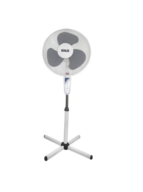 Вентилатор на стойка 16''Muhler FM-4040, 40W, Бял/Сив - Код G8985